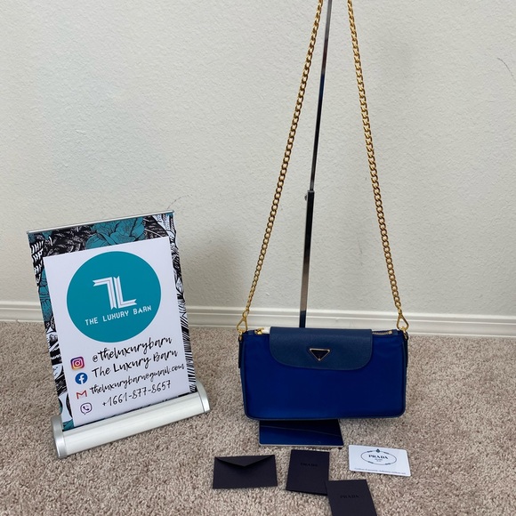 BNWT Authentic Prada Nylon Tessuto Chain Crossbody - Picture 3 of 7